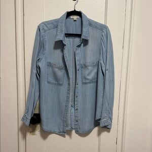 Cloth & Stone Sky Blue Casual Shirt